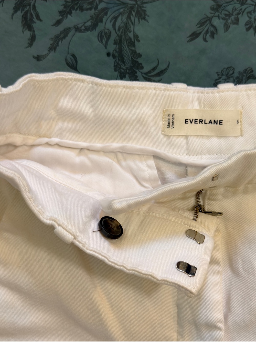 Everlane - Organic Cotton Twill Trouser - Wide Leg Crop Size 6